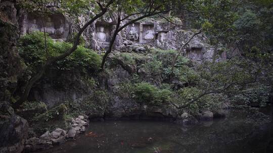 杭州灵隐寺飞来峰塑像