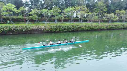 深圳大沙河赛艇比赛航拍