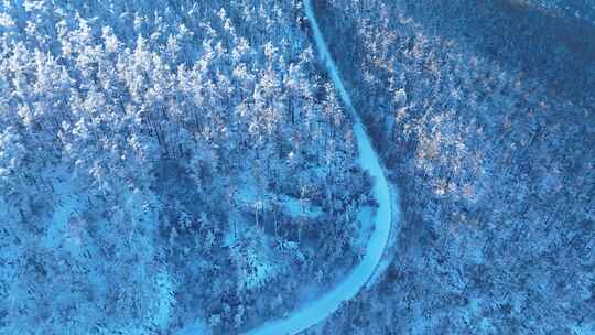 大兴安岭林海雪原和雪路