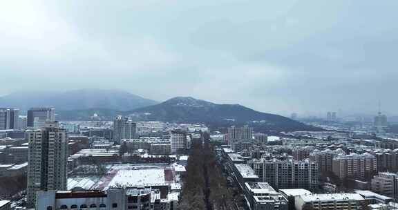 济南高新区雪景