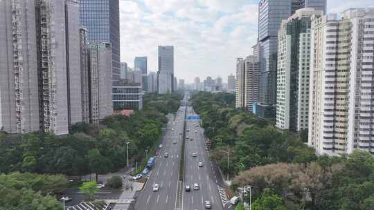 深圳福田区新洲路航拍