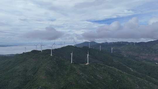 风车发电新能源航拍