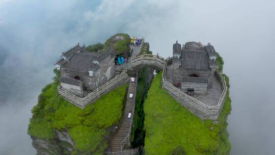 航拍贵州铜仁梵净山