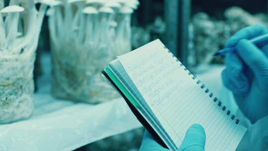 实验室，蘑菇，科学家，笔记本