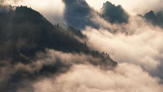 南太行伏牛山雪景雾凇云海自然风光