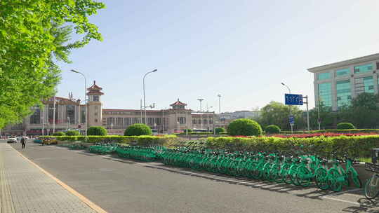 北京站口共享单车