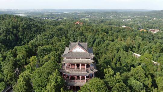 湖南常德桃花源5A景区桃源山水府阁航拍