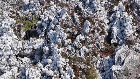 湖南衡阳南岳衡山祝融峰雾凇航拍