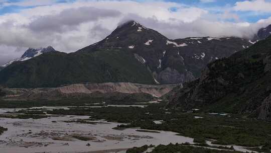 来古冰川景区航拍