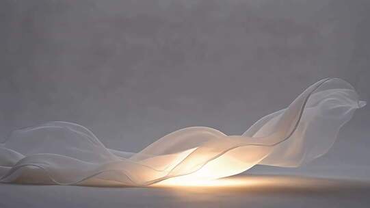 飘动的透明纱幔光影效果