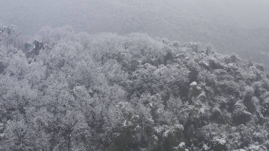 杭州灵隐雪下雪航拍