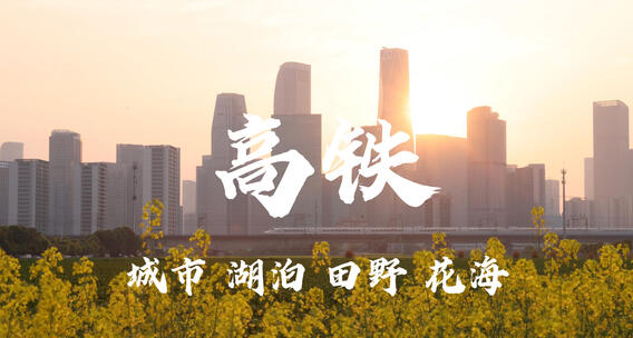 合集-全国各地高铁穿梭城市湖泊田野花海