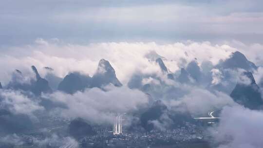 山水山峰山脉意境风景