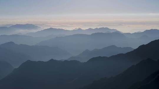 江南高山群山晨曦云海云雾浙江丽水松阳风光