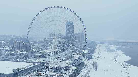 南昌摩天轮雪景13