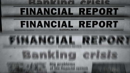 银行业危机金融与经济报纸印刷媒体