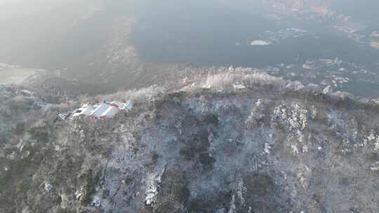 雪后的无锡惠山4K航拍