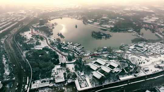 西安大唐芙蓉园雪景