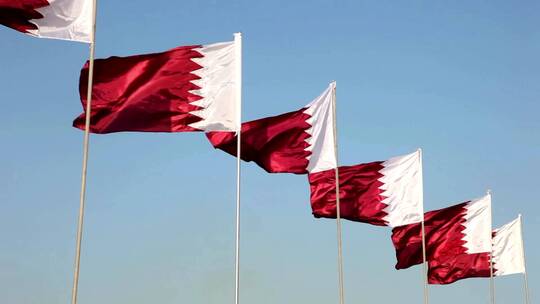 卡塔尔国旗视频素材模板下载