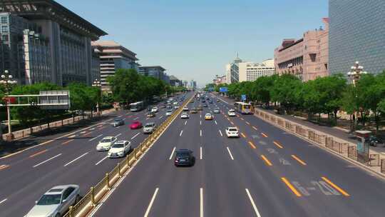 北京西长安街车流