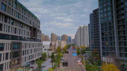 杭州市上城区望江门海潮路风光视频素材模板下载