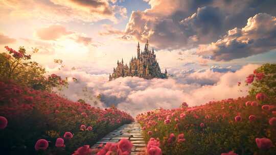 合集 在童话世界穿梭 玫瑰花与梦幻的城堡