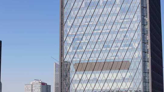 4k航拍山东济南经十路沿线CBD