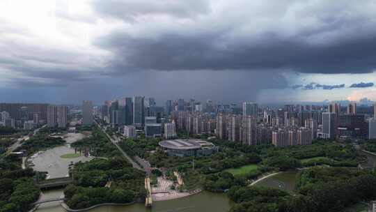 佛山局部暴雨航拍