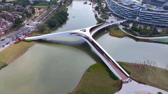 4K航拍广州南沙聚星桥6视频素材模板下载