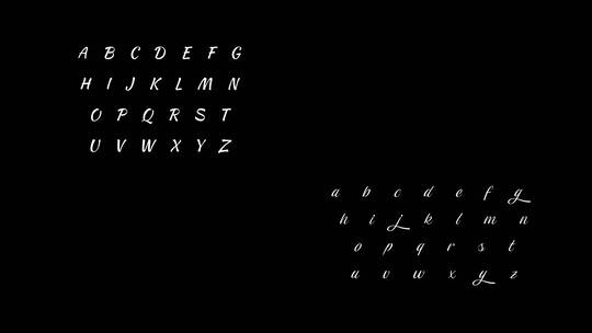 26个英文字母大小写 手写字 透明