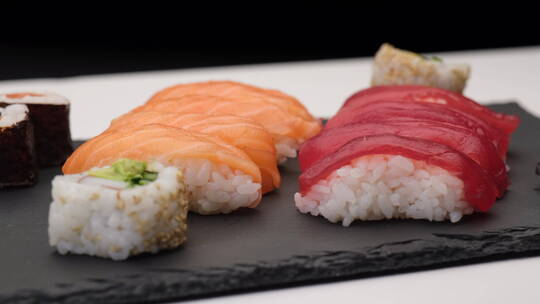 刺身 日料 生鱼片 寿司 日本料理视频素材模板下载