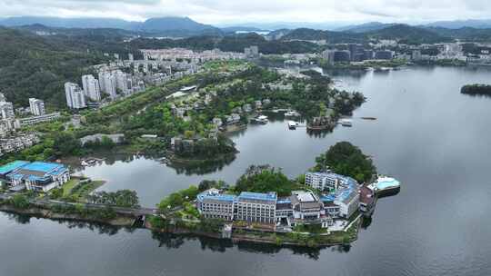 4K航拍浙江千岛湖风景区风光