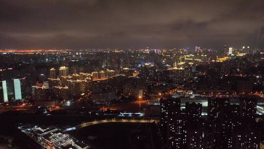 上海浦西徐汇区夜景视频素材模板下载