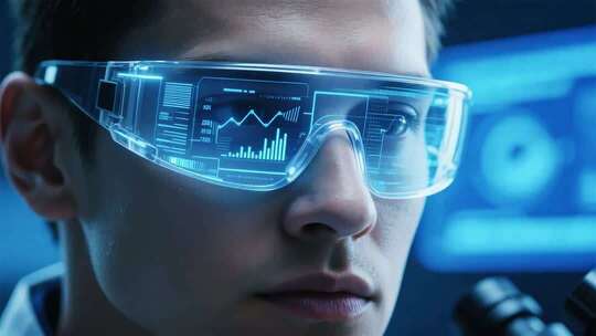 科技感脑科学研究及实验演示