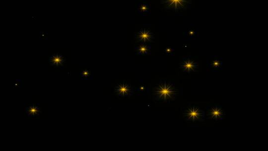 粒子星光光斑金色粒子上升