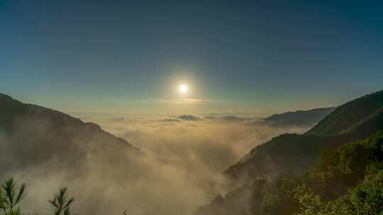 高空云海与阳光景象 各种云海 拨云见日