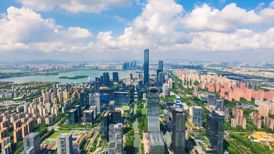 苏州城市大气航拍延时