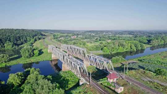 桥，Droneview，风景，郊区