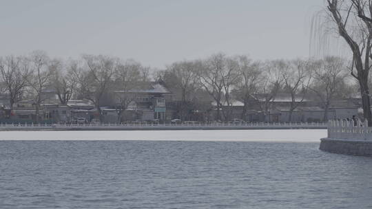 北京冬天空镜  北方下雪