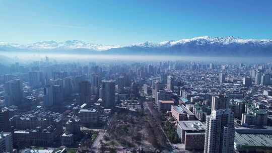 智利首都圣地亚哥市中心，南美洲国家。