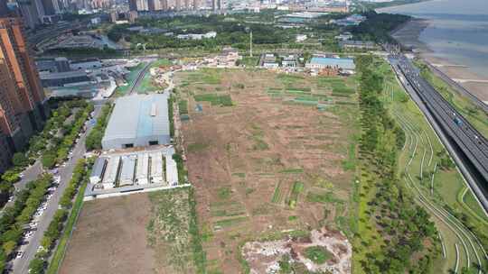 城市荒野之地航拍