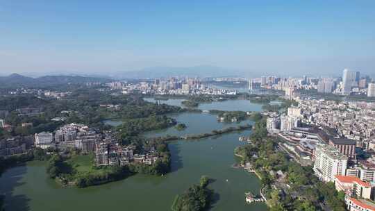 广东惠州西湖景区航拍