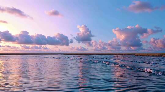 海面日出天空云彩景观