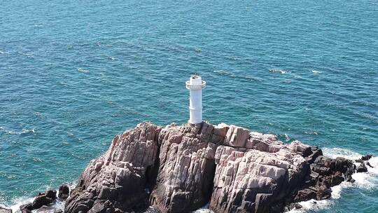 东极岛夏季海洋岛屿晴天航拍