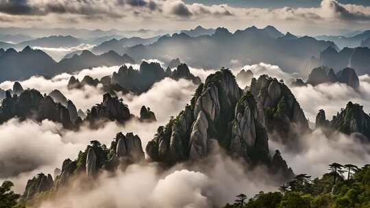 群山云海壮美景观