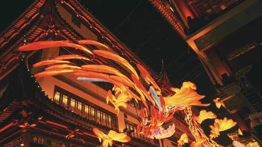 4K拍摄上海豫园龙年灯会实景视频素材模板下载