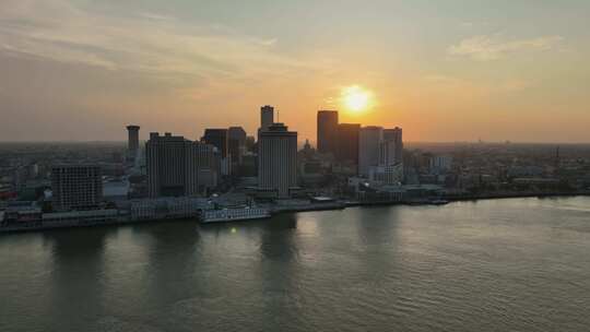 新奥尔良市的日落