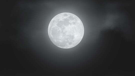 夜空中的大满月