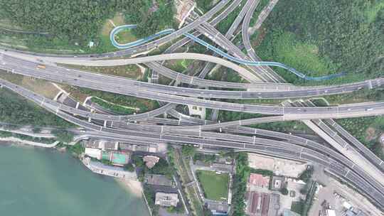 深圳惠深沿海高速俯拍视频素材模板下载
