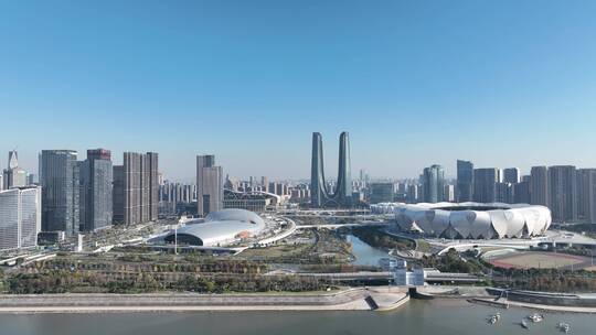 2022杭州亚运会场馆滨江奥体中心视频素材模板下载